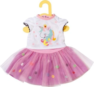 Dolly Moda Einhorn Shirt Mit Tutu 43cm 3 Dolly Moda Einhorn Shirt Mit Tutu 43cm