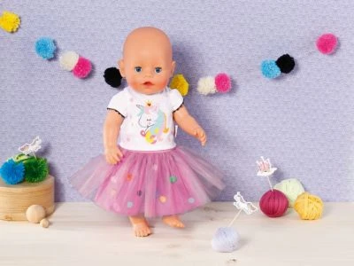 Dolly Moda Einhorn Shirt Mit Tutu 43cm 5 Dolly Moda Einhorn Shirt Mit Tutu 43cm – Bild 3