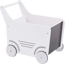 CHILDHOME Holz-Puppenwagen Stroller, Holz, Weiß