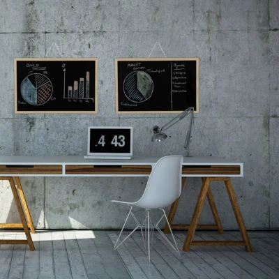 Relaxdays 4 X Kreidetafel Mit Holzrahmen 40x60 Cm 4 Relaxdays 4 X Kreidetafel Mit Holzrahmen 40x60 Cm – Bild 2