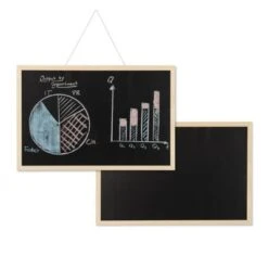 Relaxdays 2 X Kreidetafel Mit Holzrahmen 40x60 Cm