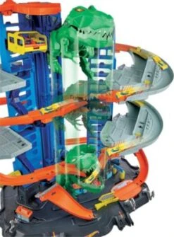 Hot Wheels Megacity Parkgarage T-Rex Angriff, Platz Für über 100 Spielzeugautos -Kinder Verkauf 15636615 04