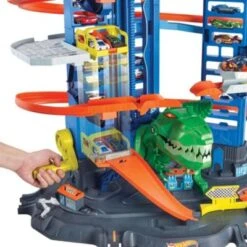 Hot Wheels Megacity Parkgarage T-Rex Angriff, Platz Für über 100 Spielzeugautos -Kinder Verkauf 15636615 06