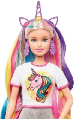 Barbie Fantasie-Haar Puppe (blond), Meerjungfrau- Und Einhorn-Look, Anziehpuppe -Kinder Verkauf 15653415 05
