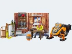 Bruder Bworld Berghütte Mit Snowmobil Und Ausstattung