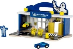 Klein Michelin Service-Station Mit 2 Autos, Holz