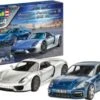 Geschenkset Porsche, Revell Modellbausatz Vom Porsche 918 Spyder Und Panamera Mit Basiszubehör Im Maßstab 1:24, 227 Teile, 19,4 + 21,1 Cm -Kinder Verkauf 16812439 01