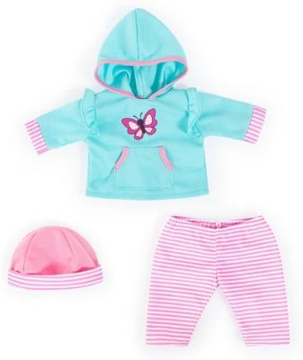 BAYER Kleider Für Puppen 33-38 Cm: 3-tlg. Set - Hose, Oberteil, Mütze, Türkis/rosa 4 BAYER Kleider Für Puppen 33-38 Cm: 3-tlg. Set - Hose, Oberteil, Mütze, Türkis/rosa – Bild 2
