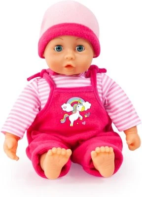 BAYER Kleider Für Puppen 33-38 Cm: 4-tlg. Set - Latzhose, Oberteil, Mütze, Kleid, Rosa/pink 5 BAYER Kleider Für Puppen 33-38 Cm: 4-tlg. Set - Latzhose, Oberteil, Mütze, Kleid, Rosa/pink – Bild 3