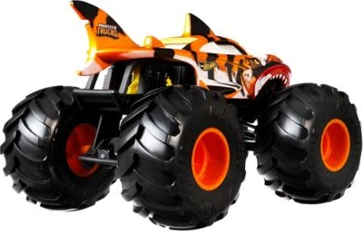 Hot Wheels Monster Trucks 1:24 Die-Cast "Tiger Shark", Spielzeugauto 4 Hot Wheels Monster Trucks 1:24 Die-Cast "Tiger Shark", Spielzeugauto – Bild 2