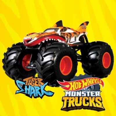 Hot Wheels Monster Trucks 1:24 Die-Cast "Tiger Shark", Spielzeugauto 7 Hot Wheels Monster Trucks 1:24 Die-Cast "Tiger Shark", Spielzeugauto – Bild 5