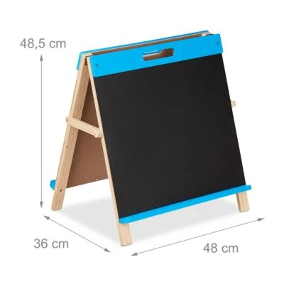 Relaxdays Blaue Kindertafel Für Kreide 6 Relaxdays Blaue Kindertafel Für Kreide – Bild 4