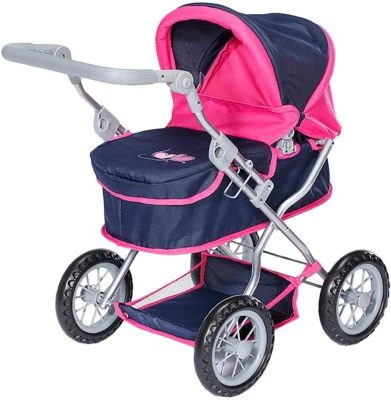 KNORRTOYS.COM Puppenwagen First - Flying Hearts Blue Pink 4 KNORRTOYS.COM Puppenwagen First - Flying Hearts Blue Pink – Bild 2