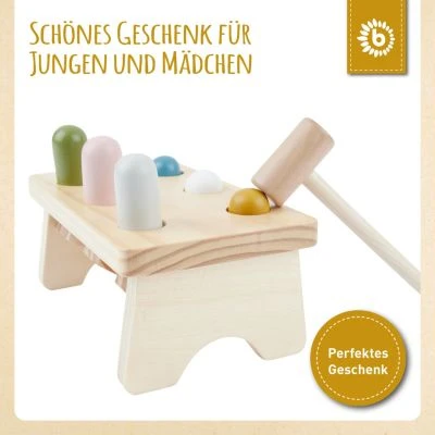 Bieco Klopfbank Buntes Holz Hammerspiel Baby Klopfer Hammer Spielzeug Ab 1 Jahr Werkbänke 8 Bieco Klopfbank Buntes Holz Hammerspiel Baby Klopfer Hammer Spielzeug Ab 1 Jahr Werkbänke – Bild 6