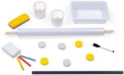 Janod Magnet- Und Kreidetafel Mit Zubehör, Gelb/grau -Kinder Verkauf 21706406 03