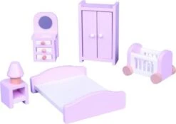 Lelin Holzspielzeug Puppenhausmöbel 28 Tlg -Kinder Verkauf 22174773 03