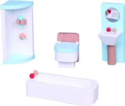 Lelin Holzspielzeug Puppenhausmöbel 28 Tlg -Kinder Verkauf 22174773 04