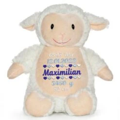 Elefantasie Stofftier Schaf Personalisiert Bestickt