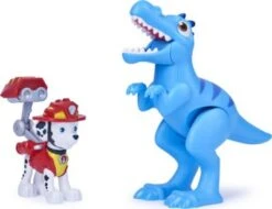 PAW Patrol Dino Rescue Marshall Hero Pup Spielfigur Im Set Mit Beweglicher Dinosaurier-Figur Und Überraschungs-Dino, Spielzeug Für Kinder Ab 3 Jahren