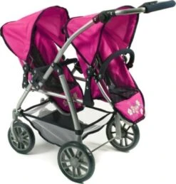 CHIC 2000 Tandem-Buggy Puppenzwillingswagen VARIO, Dots Navy-Pink -Kinder Verkauf 24957634 02