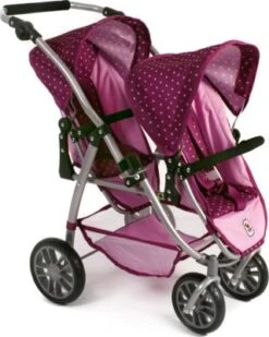 CHIC 2000 Tandem-Buggy Puppenzwillingswagen VARIO, Dots Bombeere