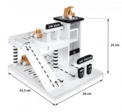 Mamabrum Holzgarage Mit Aufzug, Tankstellen, Waschanlage, Hubschrauber Und Spielautos -Kinder Verkauf 25036906 03