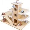 Mamabrum Holzparkplatz Mit 3 Ebenen Und Hubschrauberlandeplatz, Spielgarage Holzgarage Mit 4 Autos -Kinder Verkauf 25036920 01