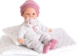 JUAN ANTONIO Munecas Babypuppe Kika In Ihrem Bett, 27 Cm