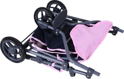 KNORRTOYS.COM Zwillingspuppenwagen Duo - Navy Pink Bear 8 KNORRTOYS.COM Zwillingspuppenwagen Duo - Navy Pink Bear – Bild 6