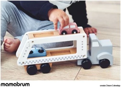 Mamabrum Autotransporter Aus Holz Mit Fahrzeugen Mit 1 Lastwagen Und 4 Holzautospielzeugen Spielzeugauto 7 Mamabrum Autotransporter Aus Holz Mit Fahrzeugen Mit 1 Lastwagen Und 4 Holzautospielzeugen Spielzeugauto – Bild 5
