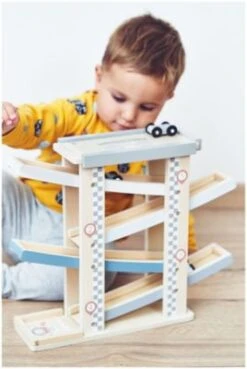 Mamabrum Autorennbahn Holz Mit 4 Fahrzeuge Auto Rennbahn Kinderspielzeug -Kinder Verkauf 26336287 04