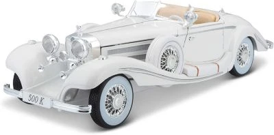 Maisto Modellauto Mercedes 500K Typ Specialroadster 1936 (weiß, Maßstab 1:18) 2 Maisto Modellauto Mercedes 500K Typ Specialroadster 1936 (weiß, Maßstab 1:18)