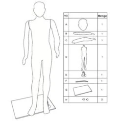 Mucola Schaufensterpuppe Schaufensterfigur Schneiderpuppe Mannequin Weiblich Beweglich[110CM - Ki -Kinder Verkauf 26966546 04