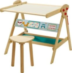 Roba Tafel & Kinder-Sitz-Set, Kindertafel Wandelbar Zu Tisch-Stuhl-Set, Schreibtafel, Holz Natur -Kinder Verkauf 27131517 03