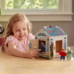 Melissa & Doug Türklingelhaus Puppenhaus Aus Holz Mit Türklingelgeräuschen -Kinder Verkauf 27215046 04