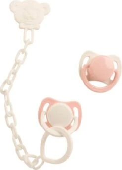 Schildkröt Schnuller-Set Rosa 2-teilig (für Die Puppe, Amy, Susi, Lina, Finn, Lenchen Und Klara)