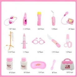 Debuy Arzt-Spielzeug-Set 15PCS Arzt-Spielzeug-Set Mädchen Medizinische Box Krankenschwester Kind Injektionsspiel Heimspiel Stethoskop Babywerkzeug -Kinder Verkauf 28764884 04