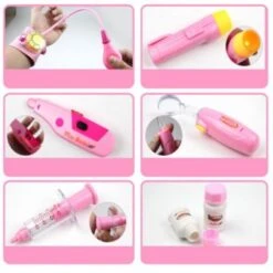 Debuy Arzt-Spielzeug-Set 15PCS Arzt-Spielzeug-Set Mädchen Medizinische Box Krankenschwester Kind Injektionsspiel Heimspiel Stethoskop Babywerkzeug -Kinder Verkauf 28764884 06