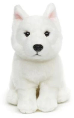 UNI-TOYS® Weißer Schweizer Schäferhund Welpe, Sitzend (ohne Leine) - 26 Cm (Höhe) - Plüsch-Hund, Berger Blanc Suisse - Plüschtier - 26 Cm (Höhe) - Plüsch-Hund, Berger Blanc Suisse - Plüschtier Kuschelti -Kinder Verkauf 29153959 02