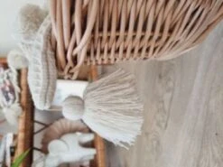 TinaForKids Puppenwiege Aus Weiden Mit Bettwäscheset, Puppenbett Braun/Weiß -Kinder Verkauf 29721267 04