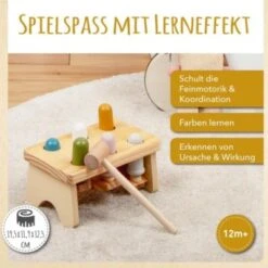 Elefantasie Hammerbank Mit Name Graviert Holz Werkbank -Kinder Verkauf 29942645 03