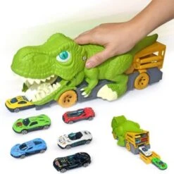 Vetaka Dinosaurier Transportwagen Mit 6 Stück Auto Für Kinder