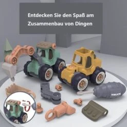 Syntek Trägheit Spielzeug Push Zu Schieben Hand-auf Fähigkeit Bagger Straße Zerlegtes Und Zusammengebautes Baufahrzeugspielzeug Für Jungen -Kinder Verkauf 30235343 02