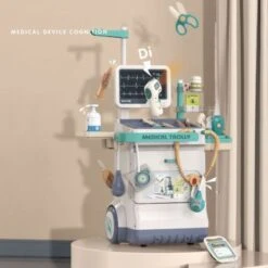 Syntek Kindersanitätskastenwagen Spielzeugset Arzt-Wagen Spielzeug Kinder Elektronisches Doktor-Trolley -Kinder Verkauf 30335494 03