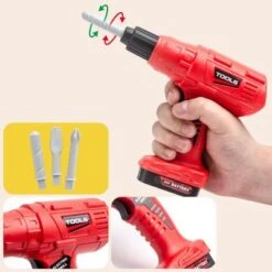 Syntek Werkzeugkasten Für Kinder Simulation Wartungswerkzeug Bohrmaschine Schraubendreher Reparatur Spielhaus Kinderspielzeug -Kinder Verkauf 30456015 03