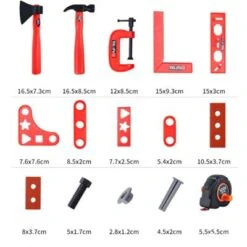 Syntek Werkzeugkasten Für Kinder Simulation Wartungswerkzeug Bohrmaschine Schraubendreher Reparatur Spielhaus Kinderspielzeug -Kinder Verkauf 30456015 06