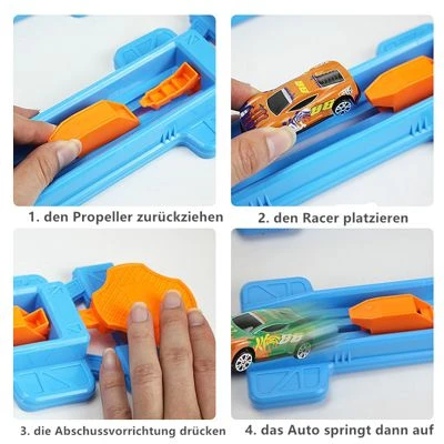 Brightake Metallkatapult-Rennspielzeugset Für Kinder (die Farbe Des Autos Ist Zufällig) Kinderspielzeugauto-Set (die Farbe Des Autos Ist Zufällig) 4 Brightake Metallkatapult-Rennspielzeugset Für Kinder (die Farbe Des Autos Ist Zufällig) Kinderspielzeugauto-Set (die Farbe Des Autos Ist Zufällig) – Bild 2