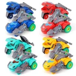 Brightake Trägheitsverformungs-Mecha-Wagenmodell-Dinosaurierspielzeug Für Jungen Dinosauriermodell-Spielzeugauto Für Kinder -Kinder Verkauf 30721246 02