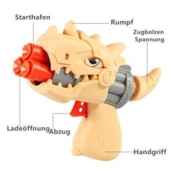 Enbaoxin Dinosaurier Kleine Pistole Schwamm Weiches Hüpfspielzeug Drei-Loch Soft Bullet Gun Kinderspielzeug -Kinder Verkauf 30789750 04