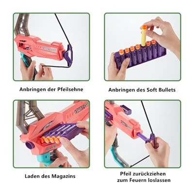 Syntek Sport- Und Freizeitbogen- Und Pfeilspielzeugpistole Für Kinder Interaktives Eltern-Kind-Spielspielzeug Im Freien, Bogenschießen 5 Syntek Sport- Und Freizeitbogen- Und Pfeilspielzeugpistole Für Kinder Interaktives Eltern-Kind-Spielspielzeug Im Freien, Bogenschießen – Bild 3